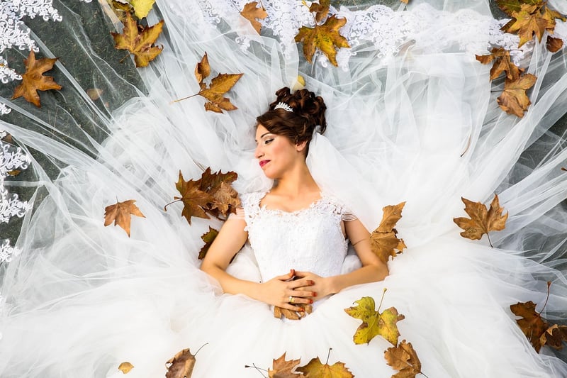Starry wedding gown
